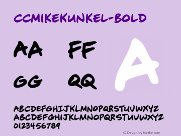 CCMikeKunkel-Bold ☞ Version 1.01 2014;com.myfonts.easy.comicraft.mike-kunkel.bold.wfkit2.version.4nNg Font Sample