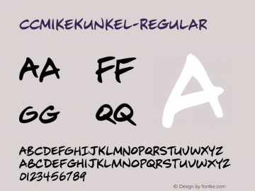 CCMikeKunkel-Regular ☞ Version 1.01 2014;com.myfonts.easy.comicraft.mike-kunkel.regular.wfkit2.version.4nNn Font Sample
