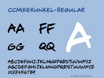 CCMikeKunkel-Regular ☞ Version 1.01 2014;com.myfonts.easy.comicraft.mike-kunkel.regular.wfkit2.version.4nNn图片样张