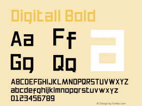 Digitall Bold Version 1.000 Font Sample