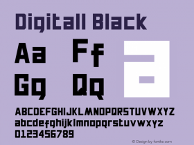 Digitall Black Version 1.000 Font Sample