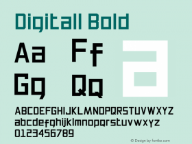 Digitall Bold 1.000 Font Sample