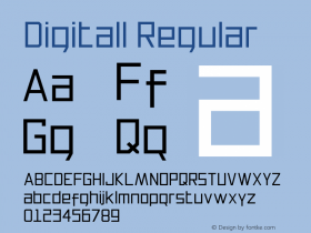 Digitall Regular 1.000 Font Sample