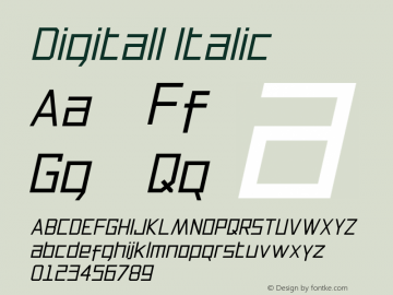Digitall Italic 1.000图片样张