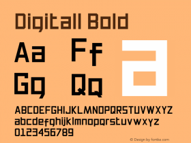 Digitall Bold Version 1.000 Font Sample