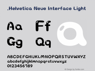 .Helvetica Neue Interface Light 10.0d35e1图片样张