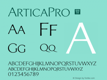 ArticaPro ☞ Version 1.000;com.myfonts.easy.green-type.artica-pro.regular.wfkit2.version.4otN Font Sample