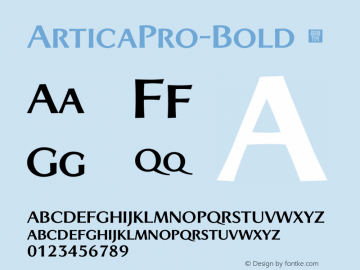ArticaPro-Bold ☞ Version 1.000;com.myfonts.easy.green-type.artica-pro.bold.wfkit2.version.4otR图片样张