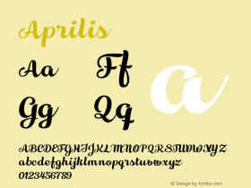 Aprilis ☞ Version 1.000 2015 initial release;com.myfonts.easy.eurotypo.aprilis.regular.wfkit2.version.4ooV图片样张