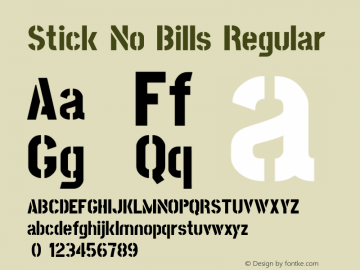 Stick No Bills Regular Version 1.0.1 Font Sample