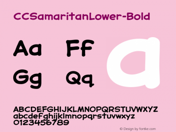 CCSamaritanLower-Bold ☞ Version 3.00 2015;com.myfonts.easy.comicraft.samaritan-lower.bold.wfkit2.version.4odH图片样张