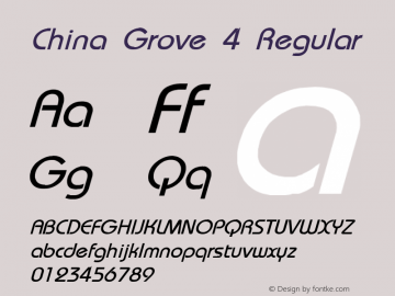 China Grove 4 Regular 1.0 Sat Apr 22 13:55:47 1995图片样张