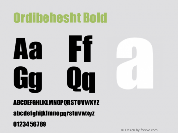 Ordibehesht Bold Version 1.001 April 29, 2015 Font Sample