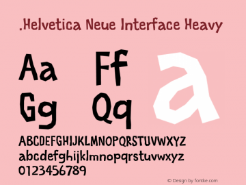 .Helvetica Neue Interface Heavy 10.0d35e1 Font Sample