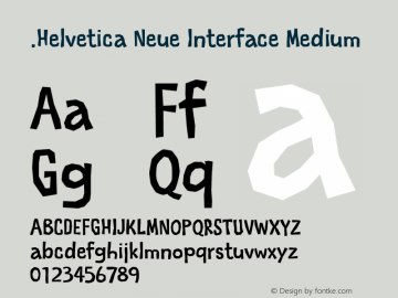 .Helvetica Neue Interface Medium 10.0d35e1图片样张