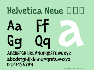 Helvetica Neue 瘦斜体 10.0d35e1图片样张