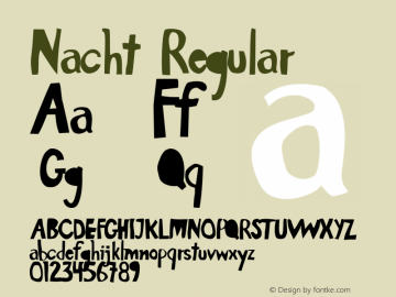 Nacht Regular Version 1.00 Font Sample