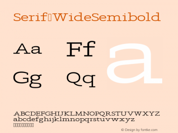 Serif WideSemibold Version Version 1.0图片样张
