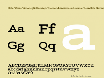 Slab /Users/simonegli/Desktop/Diamond/instances/Normal/SeanSlab-NormalExtrabold.ufo Version Version Beta 1.0图片样张