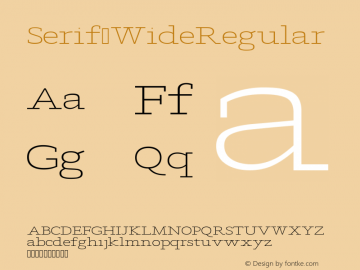 Serif WideRegular Version Version 1.0图片样张