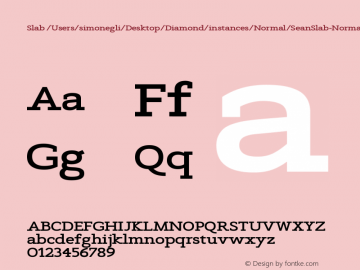 Slab /Users/simonegli/Desktop/Diamond/instances/Normal/SeanSlab-NormalExtrabold.ufo Version Version Beta 1.0图片样张