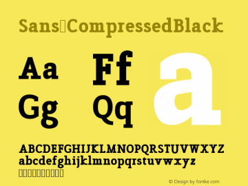 Sans CompressedBlack Version Version 1.0图片样张