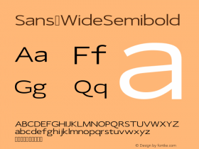 Sans WideSemibold Version Version 1.0图片样张