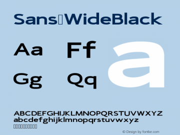 Sans WideBlack Version Version 1.0 Font Sample