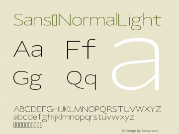 Sans NormalLight Version Version 1.0图片样张