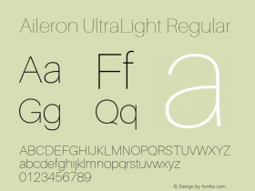 Aileron UltraLight Regular Version 1.000;PS 001.000;hotconv 1.0.70;makeotf.lib2.5.58329 Font Sample