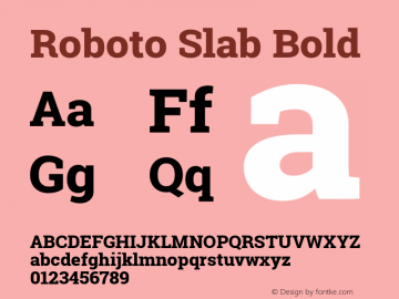 Roboto Slab font sample (via Fontke)
