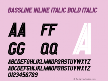 Bassline Inline Italic Bold Italic Version 1.000;PS 001.001;hotconv 1.0.56图片样张