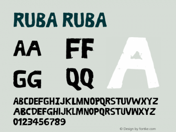 RUBA RUBA Version 1.000;PS 001.001;hotconv 1.0.56图片样张