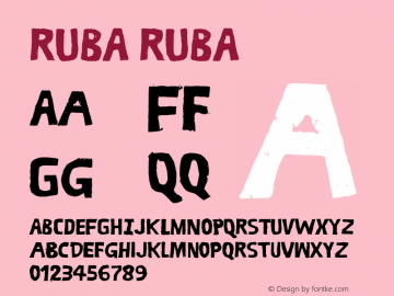 RUBA RUBA Version 1.000;PS 001.001;hotconv 1.0.56图片样张