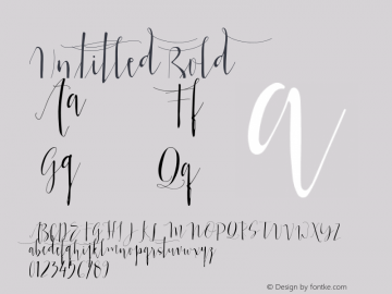 Untitled Bold 1.000 Font Sample