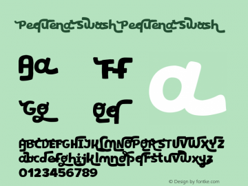 Pequena Swash Pequena Swash 001.001 Font Sample