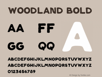 Woodland Bold Version 0.1图片样张