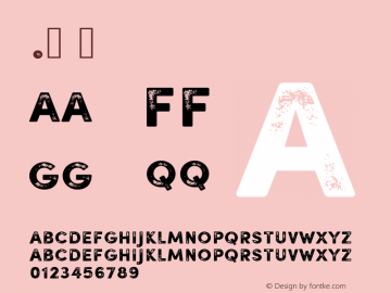 .  Version 001.000 Font Sample