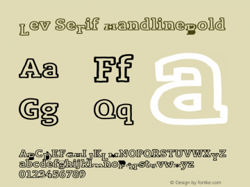 Lev Serif HandlineBold Version 1.001图片样张