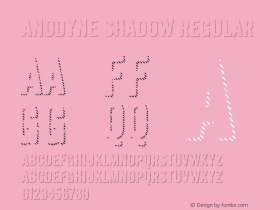 Anodyne Shadow Regular Version 1.001 Font Sample