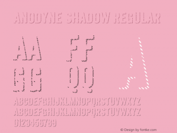 Anodyne Shadow Regular Version 1.001 Font Sample