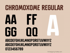 Chromoxome Regular Version 1.000;PS 002.000;hotconv 1.0.70;makeotf.lib2.5.58329 Font Sample