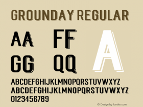 Grounday Regular Version 1.00 2015 Font Sample