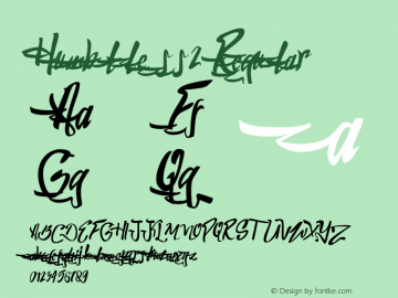 Humblle ss2 Regular Unknown Font Sample