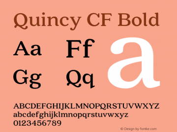 Quincy CF Bold Version 2.005;PS 002.005;hotconv 1.0.70;makeotf.lib2.5.58329图片样张