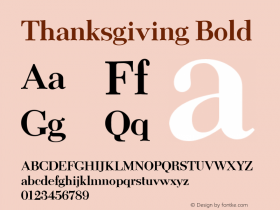 Thanksgiving Bold Altsys Fontographer 3.5  22/02/94图片样张