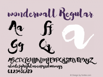 wonderwall Regular 1.000 Font Sample