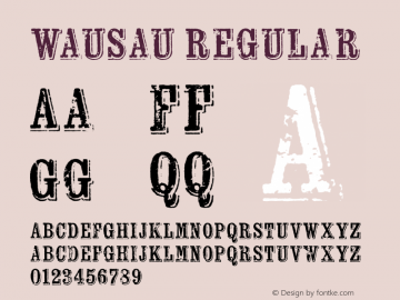 Wausau Regular Version 1.002图片样张