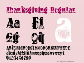 Thanksgiving Regular 1.0 Font Sample