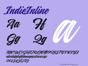 IndieInline ☞ 1.000;com.myfonts.easy.argentina-lian-types.indie.inline.wfkit2.version.4oxn Font Sample